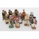 Charles Dickens toby jug collection twelve figures, average height 14cm.