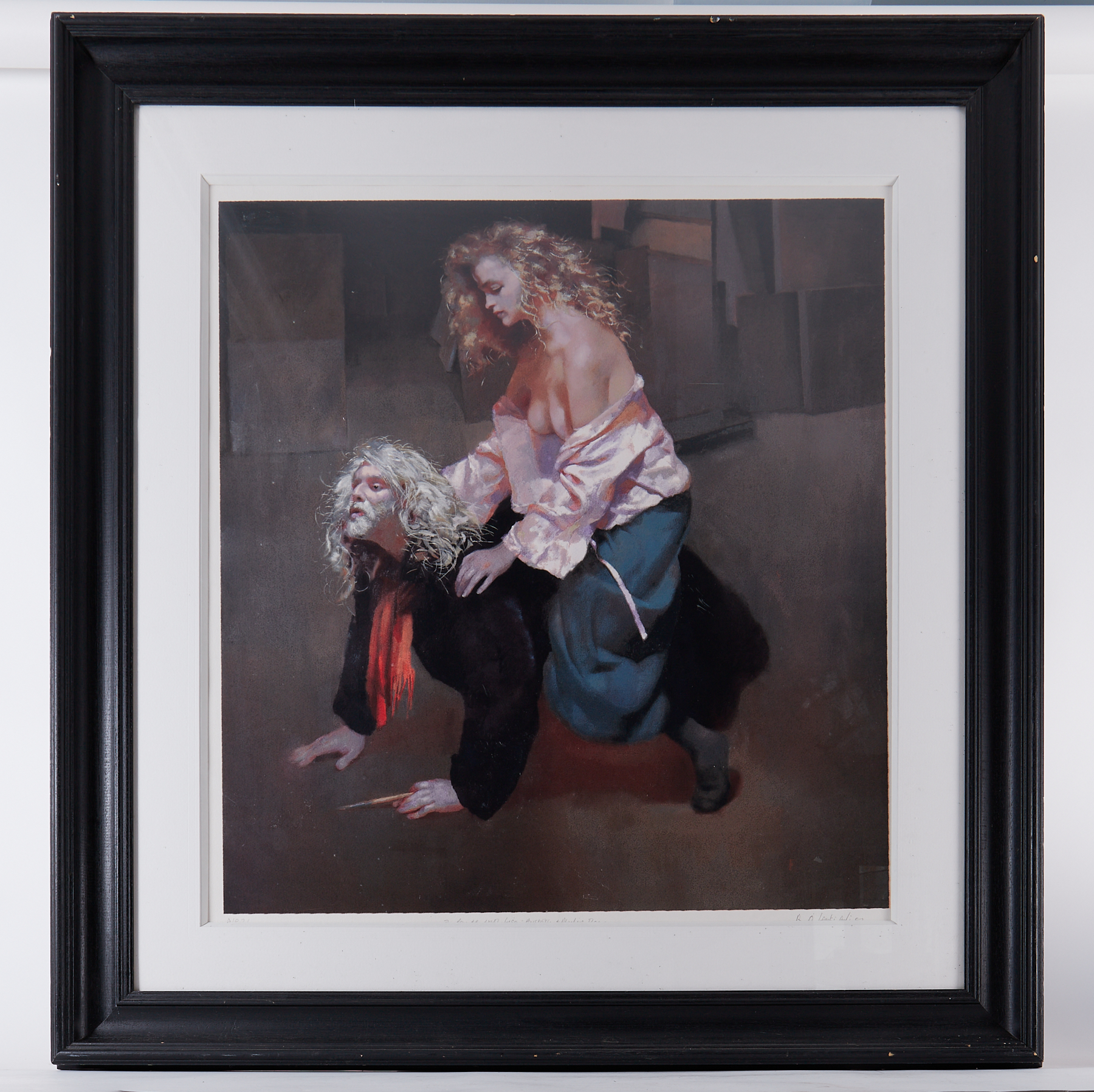 Robert Lenkiewicz, artist proof signed edition, Painter with Lisa,