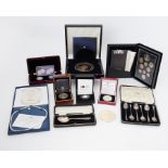 A collection of various commemorative coins to include 2012 GP five pound coin, 2022 Poppy silver
