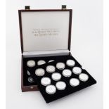 Twenty three commemorative silver crowns, official coin collection in honour H.M.Queen Elizabeth,