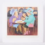 Beryl Cook (1926-2008) 'Ladies Who Lunch' signed print, 41cm x 43.5cm, unframed.