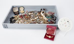 A quantity of mixed jewellery, watches, boxes and various items