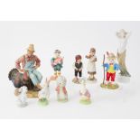 Royal Albert Beatrix Potter figures, Robin Hood, Doulton HN2912 Frodo, Rosenthal porcelain figure (