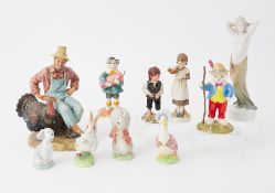 Royal Albert Beatrix Potter figures, Robin Hood, Doulton HN2912 Frodo, Rosenthal porcelain figure (