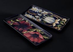 Moorcroft, two pin dishes circa 2004 and earlier, 20cm x 8.50cm (2).