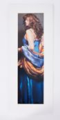 Robert Lenkiewicz (1941-2002) 'Karen in Blue' limited edition print VI/XXV A/P, signed twice, with