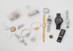 A mixed lot of watches to include Longines, Firetrap, Guess, Seiko, Rotary, etc, watch bracelets,