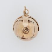 A yellow gold & silver Masonic ball fob, (stamped with 'silver & gold), 8.76gm.