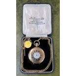 J.W. Benson Ltd, a 9ct yellow gold demi-hunter pocket watch, revue 31 movement, 15 jewels,
