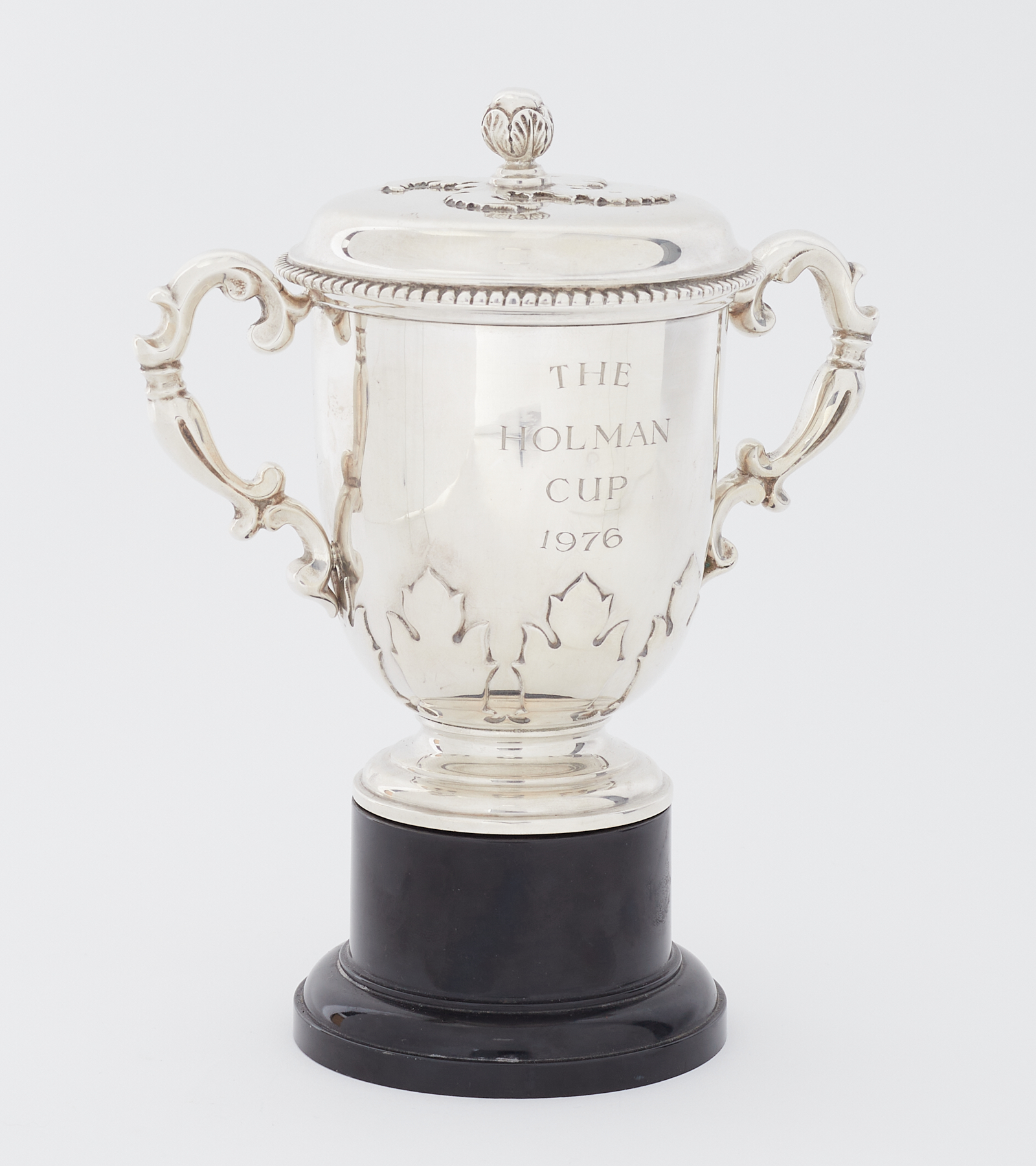 A silver lidded trophy engraved 'The Holman Cup 1976', London, 1934-35, maker RC, approx. 13oz (