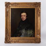 A 19th century portrait oil painting believed to be Charles Burnard (Mayor of Plymouth