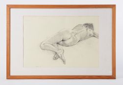 Roy North, a signed pencil sketch 'Nude Study', 38cm x 56cm, framed and glazed.