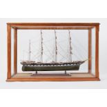 A small scale model boat 'Archibald Russell' four masted Barque built on the Clyde 1905, broken up