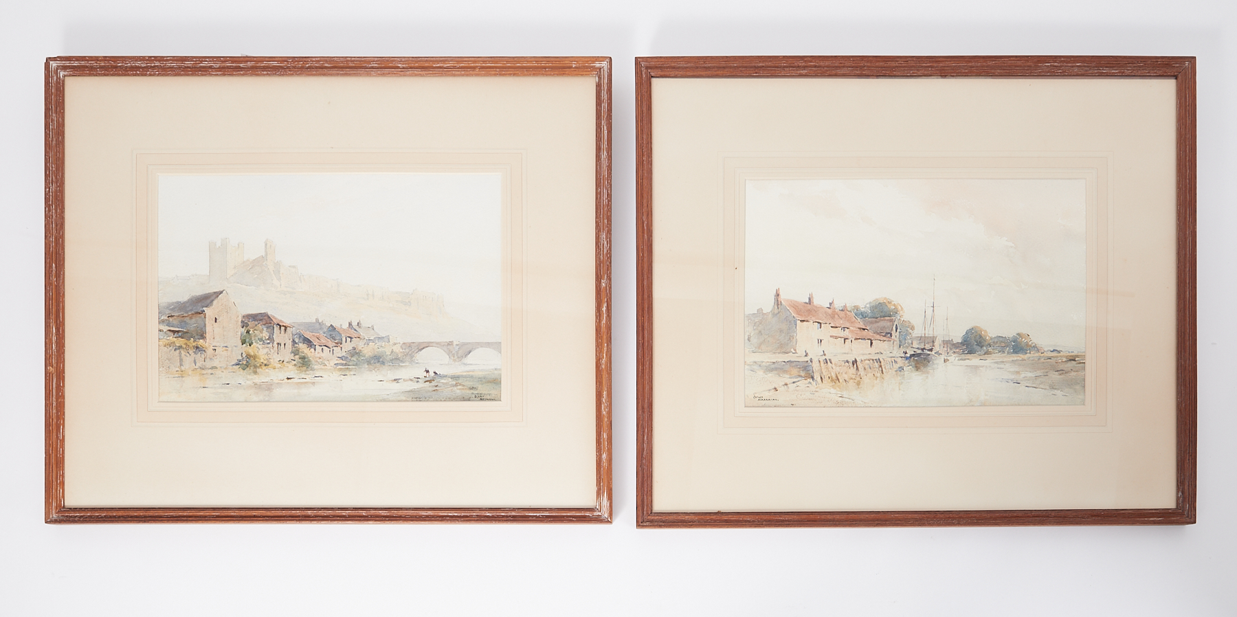 Gerald Ackermann (1876-1960) Two signed watercolours, one of Richmond Castle