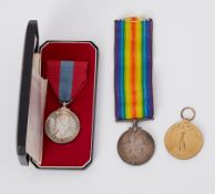 A pair of Great War medals awarded to 286597 GNR.J.R.NICHOLSON.R.A. together with an Imperial