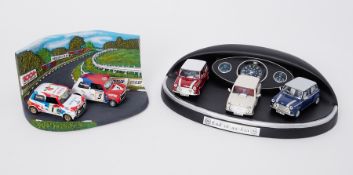 Corgi, a classic mini cooper works set also a mini seven racing club 1999 championship winners by