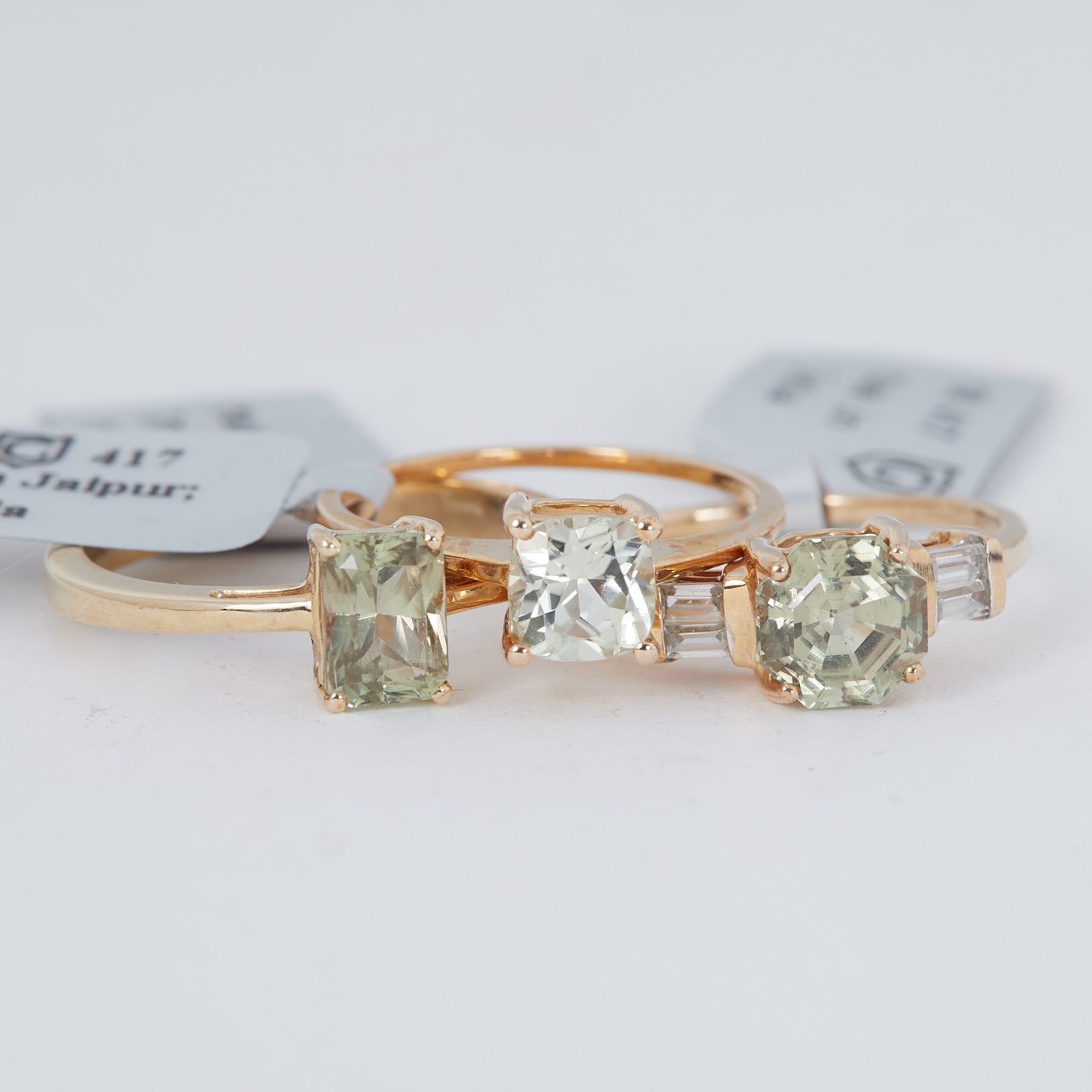 A 9ct yellow gold ring set with a 1.00 carat cushion cut colour change Csarite, 1.70gm, size N 1/