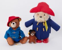 Two Paddington bears soft toys and a miniature bear (3).