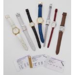 A collection of seven ladies wristwatches to include Citron, gem-set Anna Bella watches one set with