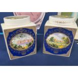 Royal Cauldon Bristol Ironstone, a pair of 12oz tea caddy's.