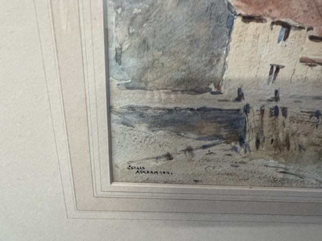 Gerald Ackermann (1876-1960) Two signed watercolours, one of Richmond Castle - Image 3 of 13
