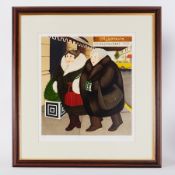 Beryl Cook (1926-2008) 'Bar & Barbara' signed limited edition print 60/300, 41cm x 37cm, framed