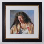 Robert Lenkiewicz (1941-2002) 'Study of Anna' signed limited edition print 477/750, 36cm x 36cm,