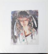 Robert Lenkiewicz (1941-2002) 'Study of Mary' signed limited edition print P/P 30/35, 41cm x 35cm,