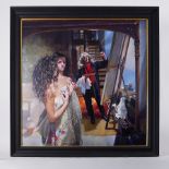 Robert Lenkiewicz (1941-2002) 'Painter with Anna' limited edition giclee on canvas 42/475, with