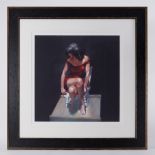 Robert Lenkiewicz (1941-2002) 'Study of Esther' limited edition print 76/295 with embossed