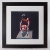Robert Lenkiewicz (1941-2002) 'Study of Esther' limited edition print 76/295 with embossed