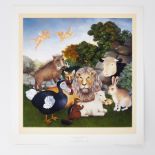 Beryl Cook (1926-2008) 'Peaceable Kingdom' limited edition print 1/650, 48cm x 48cm, unframed,