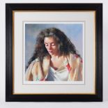 Robert Lenkiewicz (1941-2002) 'Study of Anna' limited edition print VI/XXV A/P, signed twice, 37cm x