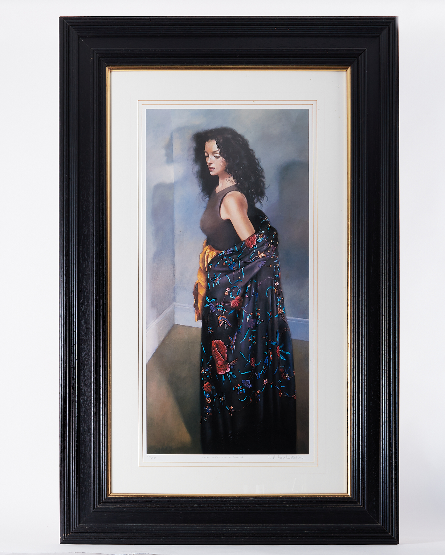 Robert Lenkiewicz (1941-2002) 'Anna with Black Shawl' signed limited edition print 187/475, 70cm x