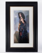Robert Lenkiewicz (1941-2002) 'Anna with Black Shawl' signed limited edition print 187/475, 70cm x