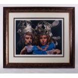 Robert Lenkiewicz (1941-2002) 'Painter with Mary - Project 14' Paper Crowns, signed limited