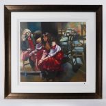 Robert Lenkiewicz (1941-2002) 'Painter with Karen in the Studio' signed limited edition print 10/