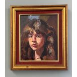 Robert Lenkiewicz (1941-2002) 'Eliza Massey' oil on canvas, signed and title on the reverse, 29.