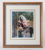 Robert Lenkiewicz (1941-2002) 'Self Portrait at Easel-1992' signed limited edition print 389/00,