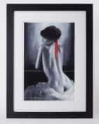 Anthony Orme, 'Rear View of Woman, Distant Dreams', original pastel, signed, frame size 55cm x