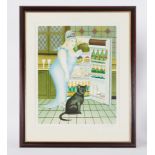 Beryl Cook (1926-2008) 'Percy At The Fridge' signed limited edition print 81/300, 54cm x 43cm,