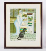 Beryl Cook (1926-2008) 'Percy At The Fridge' signed limited edition print 81/300, 54cm x 43cm,