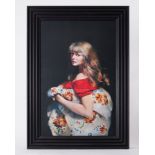 Robert Lenkiewicz (1941-2002) 'Study of Fiorella' limited edition giclee on canvas 9/475, with