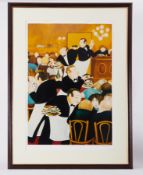 Beryl Cook (1926-2008) 'Chartiers' signed limited edition print 260/300, 80cm x 56cm, framed and