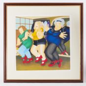 Beryl Cook (1926-2008) 'Dancing Class' signed limited edition print HC 1/6, 56cm x 56cm, framed