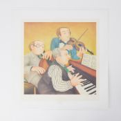Beryl Cook (1926-2008) 'Musicians' signed limited edition print 292/650, 42cm x 42cm, unframed, with