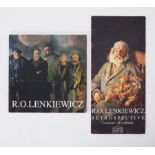Robert Lenkiewicz (1941-2002) a signed book together with a Retrospective flyer.
