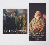 Robert Lenkiewicz (1941-2002) a signed book together with a Retrospective flyer.