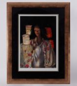 Robert Lenkiewicz (1941-2002) 'Anna with Paper Lanterns' signed limited edition print 263/500,