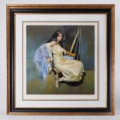 Robert Lenkiewicz (1941-2002) 'Esther Seated' signed limited edition print 16/475, also signed by
